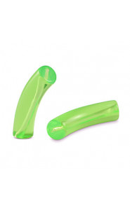 Acrylic Tube bead 33x8mm Peridot green